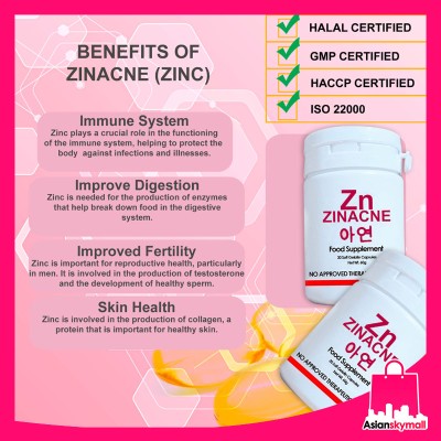 MEJIE ZN ZINACNE Zinc 30mg 30  Soft Gelatin Capsules Net Wt. 60g